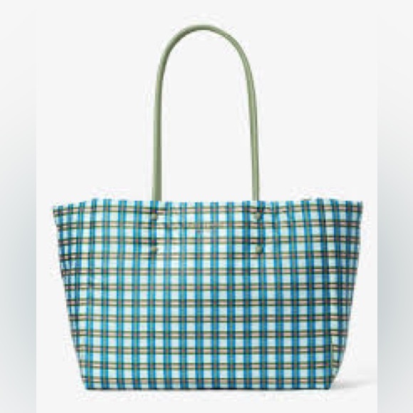 Kate Spade ♠️ Everything Puffy Plaid Tote - Picture 2 of 10